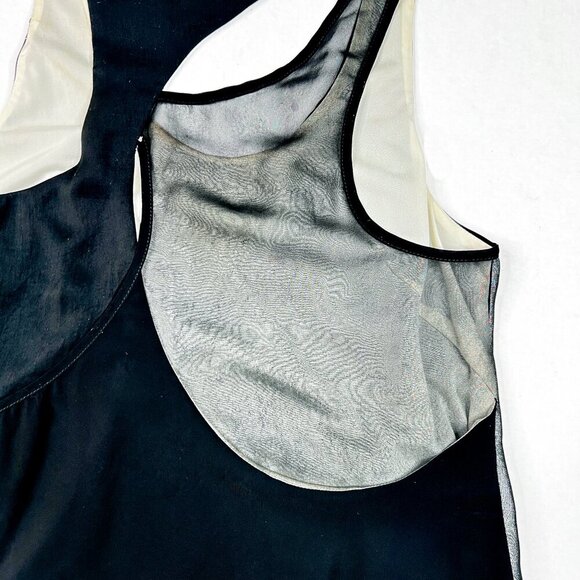 Rag & Bone Sheer Black Tank Asymmetrical Back Geometric Panels Size Small - Picture 9 of 9